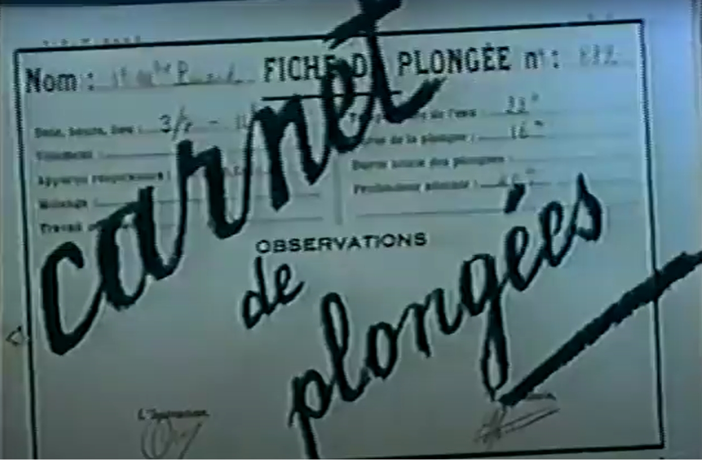 Carnet de plongée